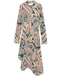 Etro - Open Back Paisley Printed Midi Dress - Lyst