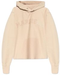 Maison Margiela - Logo Embroidered Long-Sleeved Hoodie - Lyst