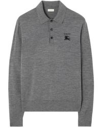 Burberry - Long-Sleeve Knight Wool Polo Shirt - Lyst