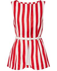 Posse - Pamela Striped Linen Vest - Lyst