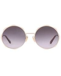 Chloé - Round Metal Frame Sunglasses - Lyst
