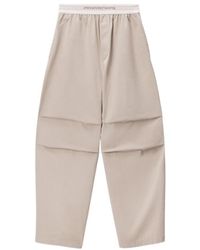 Alexander Wang - Logo-Elastic Pleated-Knee Trousers - Lyst