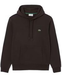 Lacoste - Logo Embroidered Drawstring Hoodie - Lyst