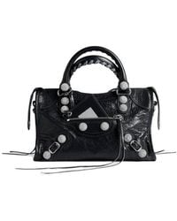 Balenciaga - Le City Studded Small Top Handle Bag - Lyst