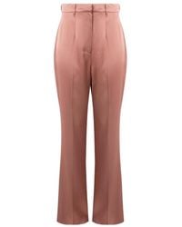 Nanushka - Satin Straight-Leg Trousers - Lyst