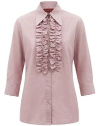 Gucci - Cotton Muslin Shirt With Ruffle Trim - Lyst