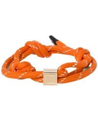 Miu Miu - Logo-Engraved Rope Bracelet - Lyst