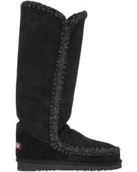 Mou - Contarst Stitched Knee-Length Boots - Lyst