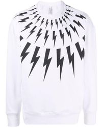 Neil Barrett - Graphic-Print Long-Sleeved Jumper - Lyst