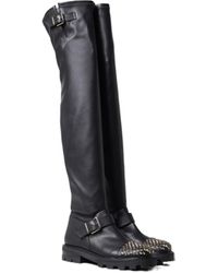Jimmy Choo - Biker Ii Round Toe Knee-High Boots - Lyst