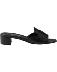 Prada - Leather Sandals - Lyst