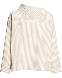 Yves Salomon - Asymmetric-Neck Poplin Blouse - Lyst
