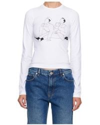 Jean Paul Gaultier - Stretch-Cotton-Jersey Long-Sleeves Top Printed Kamasutra - Lyst