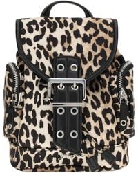 Ganni - Mini Leopard-Print Backpack - Lyst