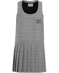 Miu Miu - Prince Of Wales Checked Mini-Dress - Lyst