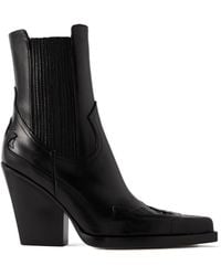 Paris Texas - Dallas 100 Embroidered Leather Pointed-Toe Ankle Boots - Lyst