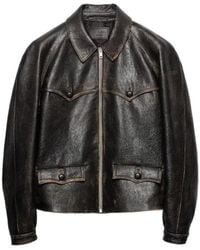 Prada - Long-Sleeved Zip-Up Jacket - Lyst