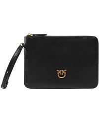 Pinko - Bird Logo Plaque Wrist Clutch Bag - Lyst