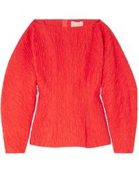 ROKSANDA - Eni Cropped Satin-Cloqué Top - Lyst