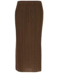 Pleats Please Issey Miyake - Pleats Please Issey Miyake Plissé Midi Skirt - Lyst