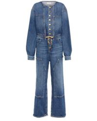 Ulla Johnson - Stevie Wide-Leg Denim Jumpsuit - Lyst