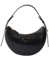 Prada - Arqué Mini Leather Shoulder Bag - Lyst