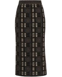 D.exterior - Checked Pencil Skirt - Lyst