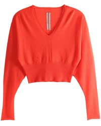 Rick Owens - Long-Sleeved V-Neck Jumper - Lyst