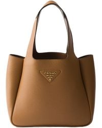 Prada - Liaison Small Leather Tote Bag - Lyst