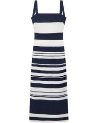 Veronica Beard - Midi Dress-Dove Viscose - Lyst