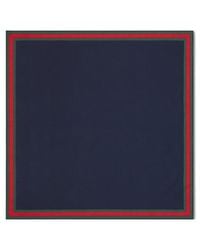 Gucci - Cotton Silk Pocket Square With Web - Lyst