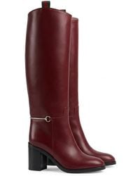 Gucci - Slim Horsebit Boots - Lyst
