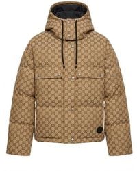 Gucci - Gg Cotton Canvas Puffer Jacket - Lyst