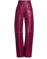 Isabel Marant - Simple Straight-Leg Leather Pants - Lyst
