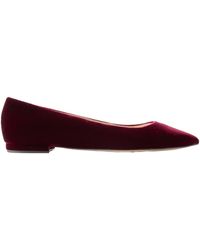 Gianvito Rossi - Velvet Point-Toe Flats - Lyst