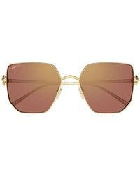 Cartier - Sqare-Frame Sunglasses - Lyst