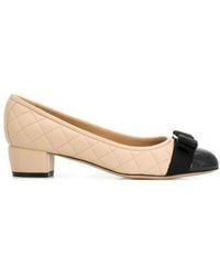 Ferragamo - Ferragamo Vara Bow Quilted Pumps - Lyst