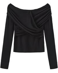 Marissa Chiara - Long-Sleeved Pleated T-Shirt - Lyst
