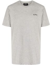 A.P.C. - Logo Printed Crewneck T-Shirt - Lyst