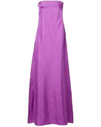 Christopher Esber - Strapless Silk Satin Gown - Lyst