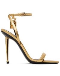 Tom Ford - Laminated Padlock Pointy Sandals - Lyst