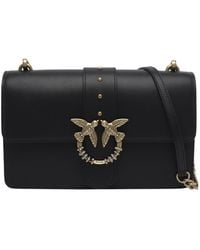 Pinko - Logo Plaque Shoulder Bag - Lyst