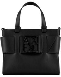 ARMANI EXCHANGE - Logo Structured Tote - Lyst
