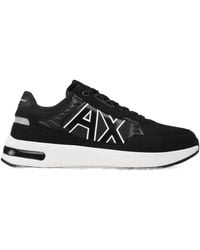 ARMANI EXCHANGE - Logo-Print Low-Top Sneakers - Lyst