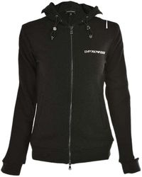 Emporio Armani - Logo Hooded Casual Coat - Lyst