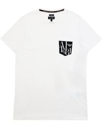 Armani Jeans - Round-Necked Logo T-Shirt - Lyst