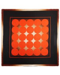 KHAITE - Plaid Dot Silk Scarf - Lyst