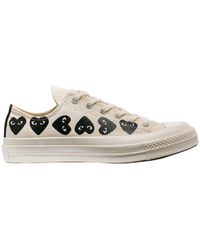 COMME DES GARÇONS PLAY - Heart Logo Printed Low-Top Sneakers - Lyst