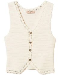 Twinset - Crochet Detailed Knit Waistcoat - Lyst