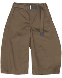 Sacai - Belted Wide-Leg Pants - Lyst